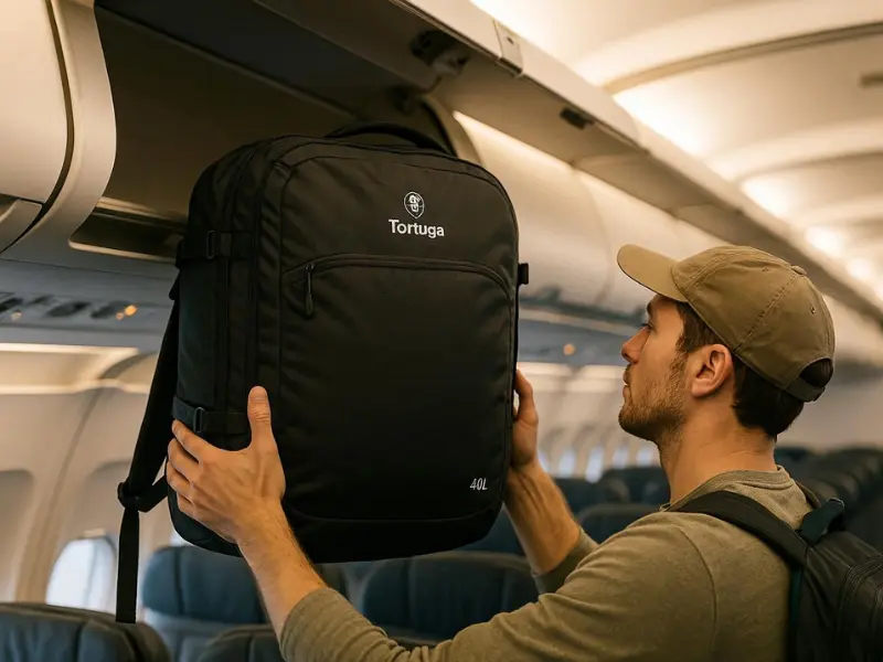 Tortuga 40L best carry-on backpack for international travel